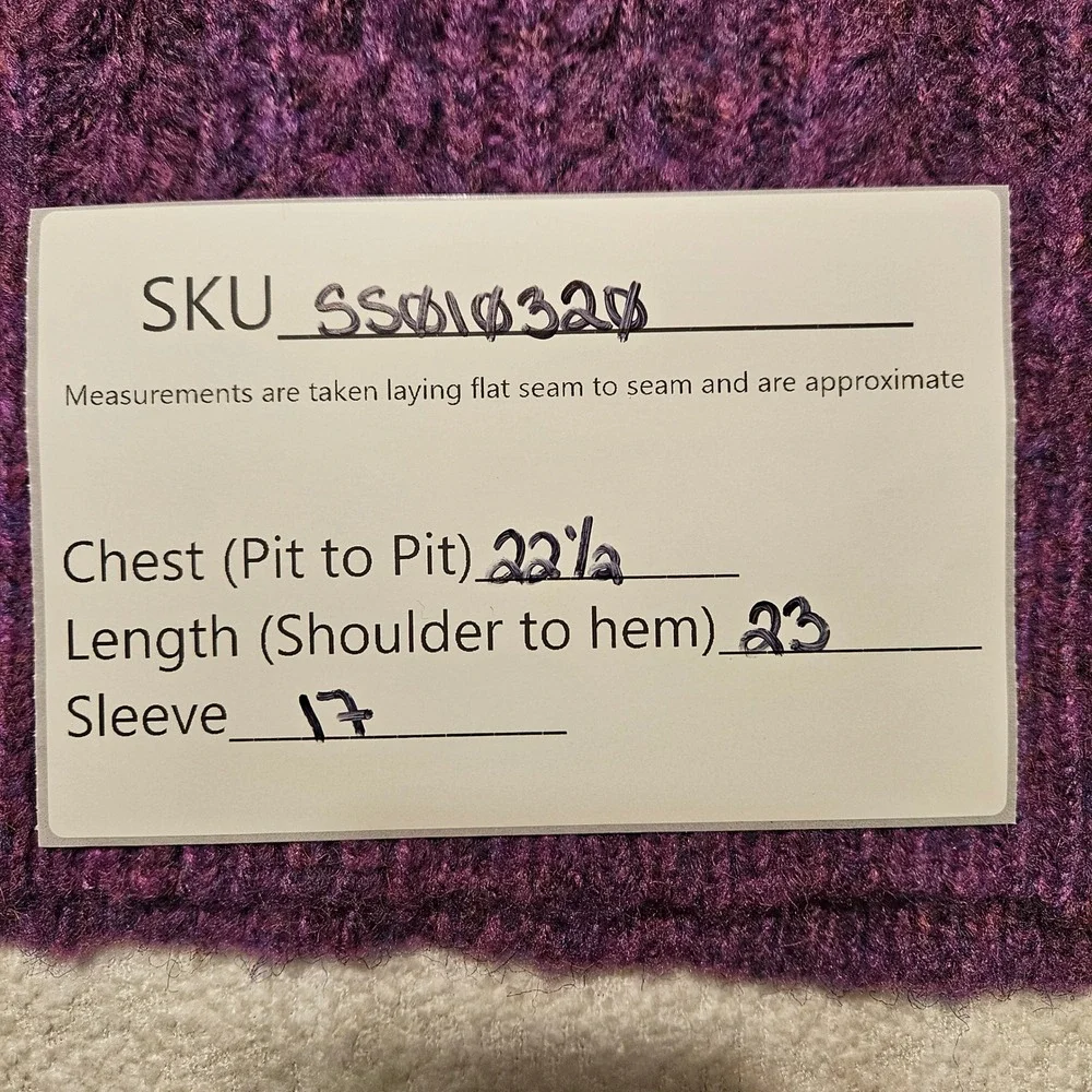 Best Mountain Purple Knit‎ Open Stitch Pullover Sweater Women's Size U